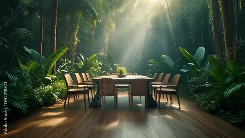 meeting table or dinning table in the park, part 2