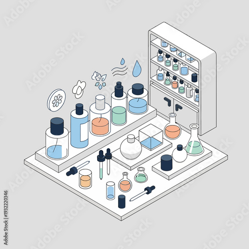 Laboratory equipment and chemicals for scientific research and experimentation.