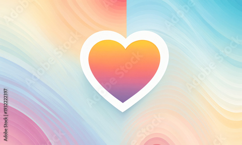 gradient heart icon centere...