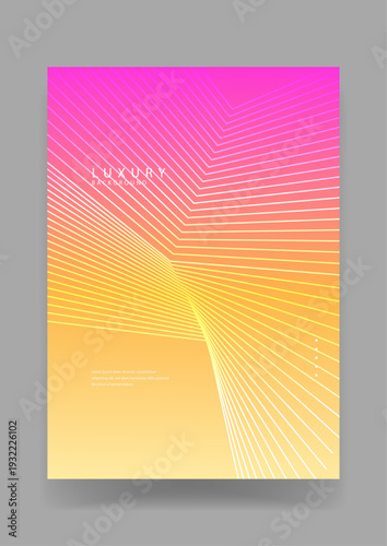 Konstfotografi Elegant abstract poster featuring a converging grid of thin white lines over a w