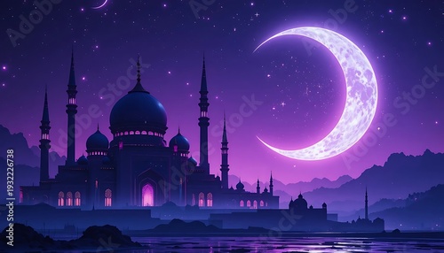 night view of mosque