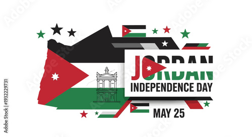 Jordan Independence Day Celebration Typography Design 1.