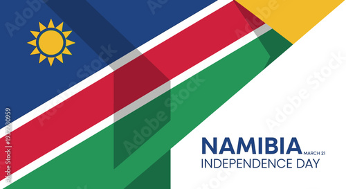 Namibia Independence Day Flag Design Element 2.