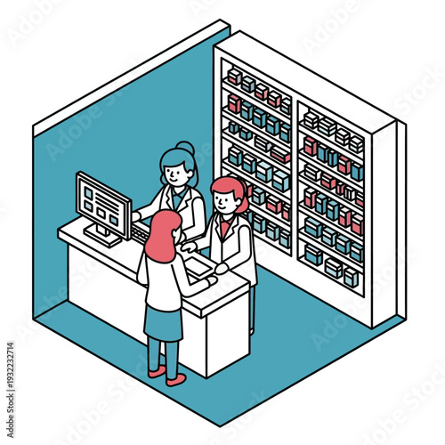 Medical professionals working together in a laboratory setting.