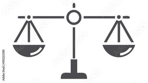 A simple illustration of scales representing balance and justice