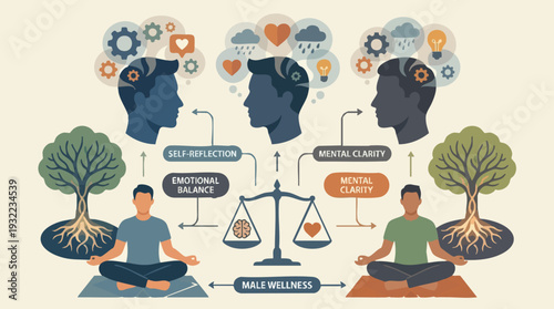 Mental Wellness Balance Mind Body Spirit Connection.