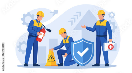 Workplace Safety Team Ensuring Secure Environment.