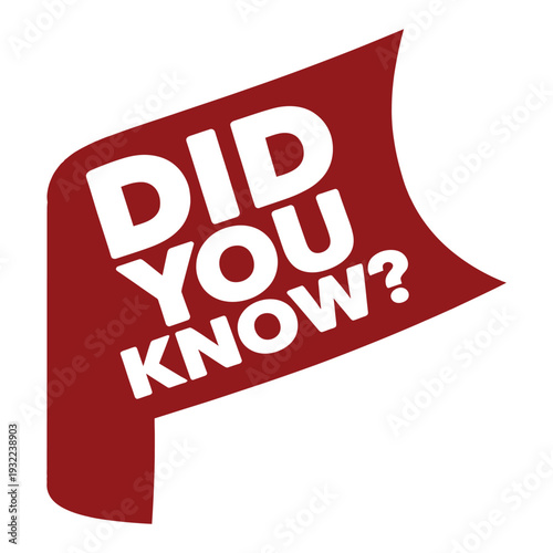 A red banner displays the question did you know in white text