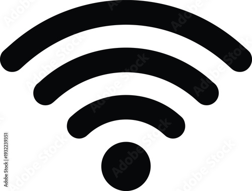 WiFi outline icon symbolizing wireless internet connection network signal communication technology hotspot connectivity for digital devices and modern online systems