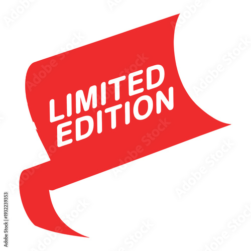 A vibrant red ribbon banner displays the words limited edition in white
