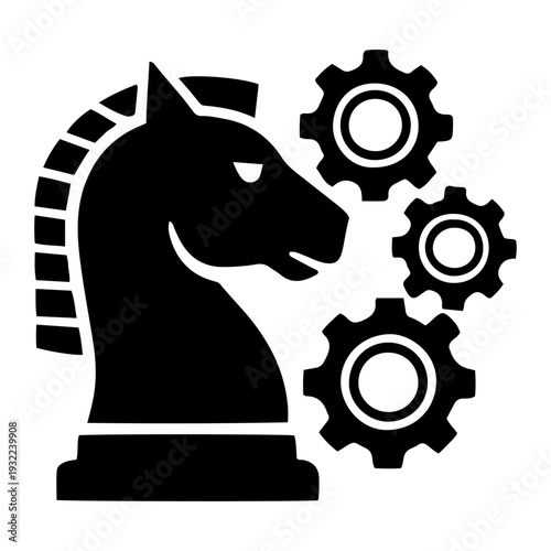 Strategic Thinking Knight Solid Icon