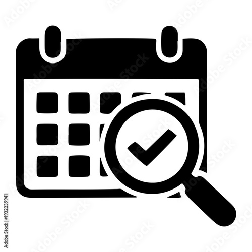 Calendar Schedule Review Solid Icon