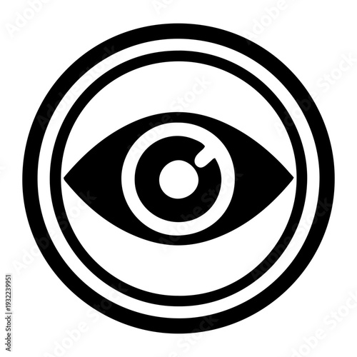 Vision Focus Monitoring Solid Icon