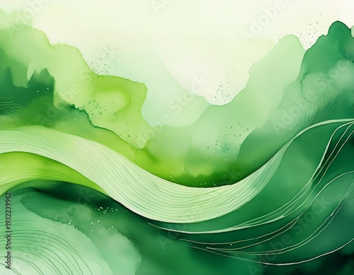 abstract green watercolor background ideal for nature themed projects