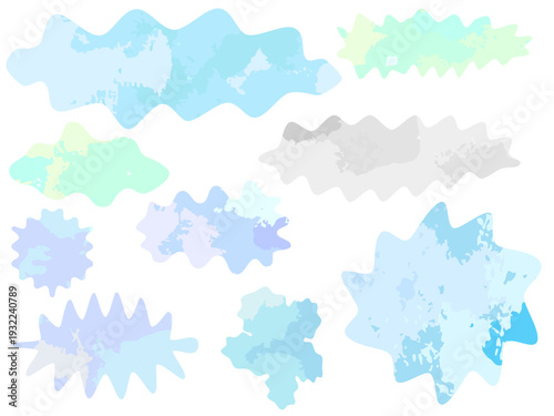 ギザギザ囲み装飾シェイプセット｜見出し強調・文字背景用ベクター素材