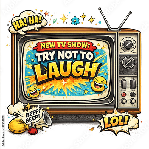 retro cartoon, comedy show vibes, vintage cartoon style, classic animation, retro animation, old school cartoon, funny cartoon illustration, slapstick comedy, nostalgic vibes, retro TV show, cartoon c