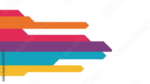 Free Download Colorful Abstract Arrow Shapes Vector Illustration Graphic Design Template for Presentation Background - GFXLoad
