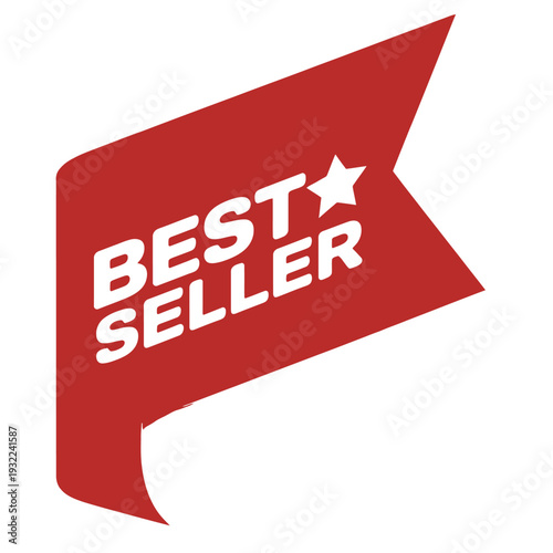 A red banner displays the word best seller with a white star