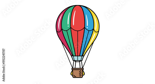 Colorful Hot Air Balloon Illustration.