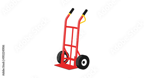 Red Hand Truck with Black Wheels 1.