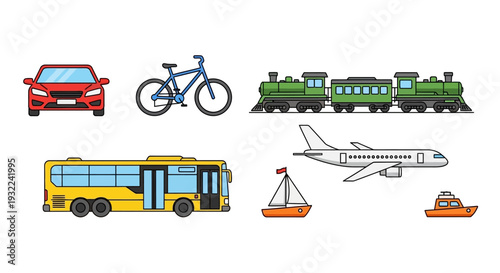 Various Modes of Transportation Vehicles 5.