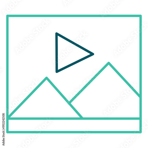 Outline Media Player Icon