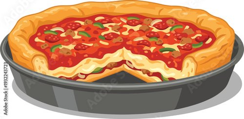 Delicious pepperoni pizza with melted cheese and fresh toppings