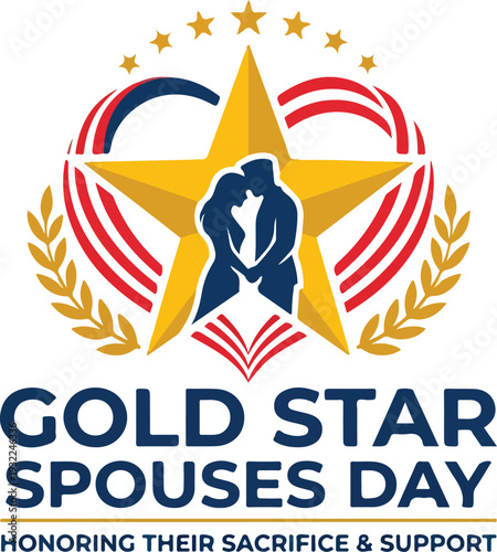 Gold Star Spouses Day logo with patriotic design and text