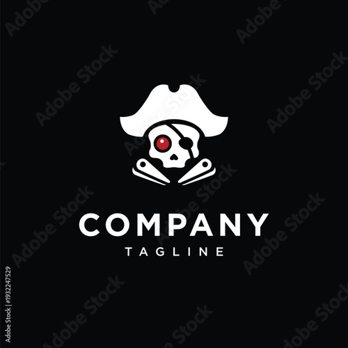 Pinball Pirates Logo Icon Vector