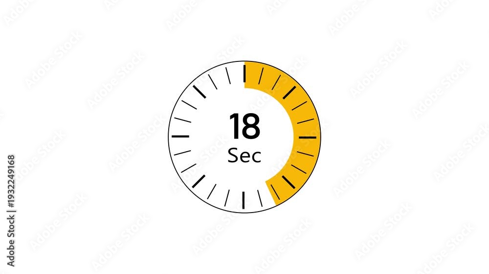 18 second countdown timer animation. timer 18 sec countdown icon ...