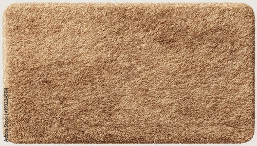 Close up shot of brown fluffy rug texture