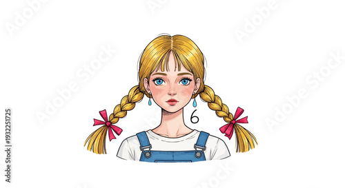 A smiling little blonde girl with a surprise gift box celebrates her childhood birthday with pure happiness and a beautiful smile on her face