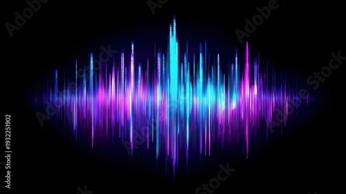 Wallpaper Mural Vibrant light beams radiating in dark background with high energy Torontodigital.ca