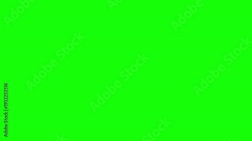 Paper Airplane Message Send Animation on Green Screen