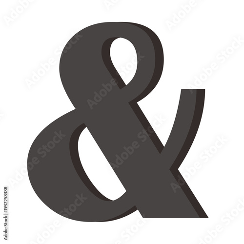Ampersand Gray Symbol Design