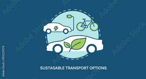 Vector illustration of sustainable transport options