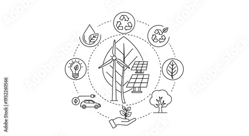 Set of eco-friendly icons vector