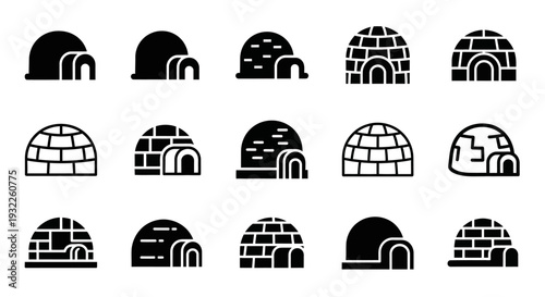Collection of Igloo Illustrations in Various Architectural Styles and Designs
