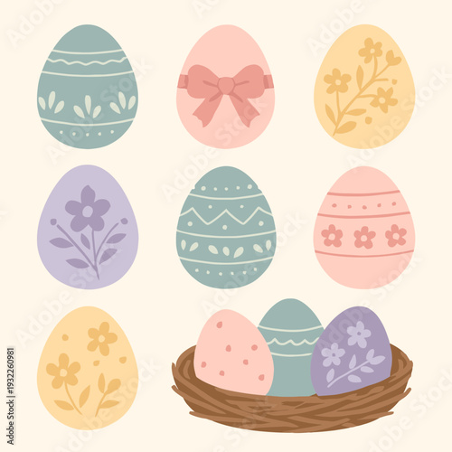 Pastel Colored Eggs Decorated for Ostara Equinox