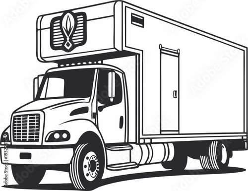 Refrigerated truck ensuring temperature controlled transportation of goods, safeguarding freshness and quality