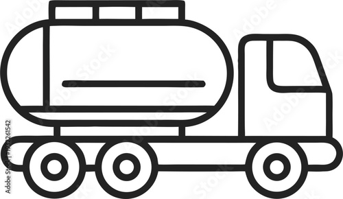 oil truck vector icons . Tanker Truck Transportation Icon