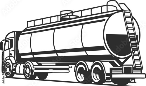 Tank truck icon vector design. icon doodle hand drawn.