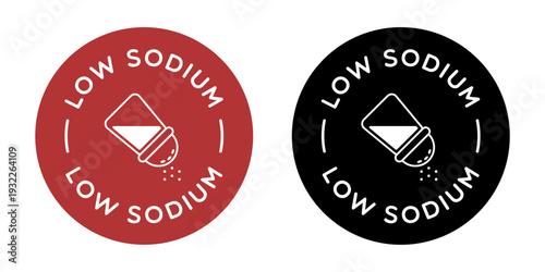 Round Vector Low Sodium Labels
