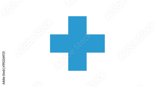 Blue Cross Medical Symbol Sign.
