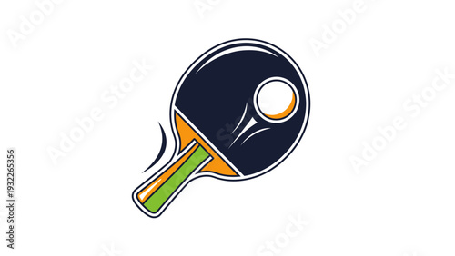 Table Tennis Paddle and Ball.