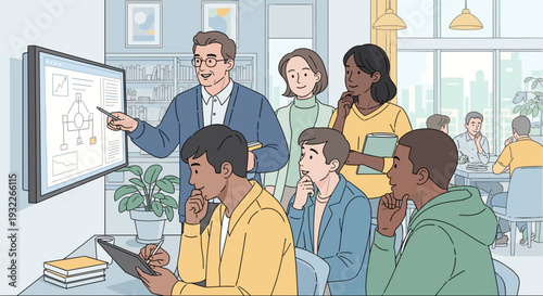 Teacher Explaining Lesson to Students in Classroom 1.