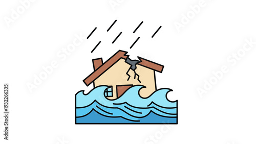 House Flooded with Rain and Water.