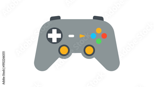 Gray Game Controller Illustration.