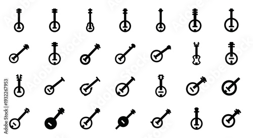 Collection of various bicycle icons in different orientations and styles displayed on a plain background