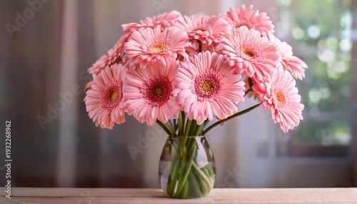 Wallpaper Mural a soft bouquet of pink gerberas in a modest vase whispers serenity befitting slow living day and international peace week Torontodigital.ca